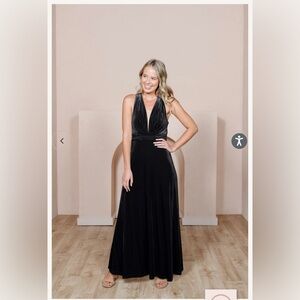 Revelry Black Velvet Dress, size 4, worn once